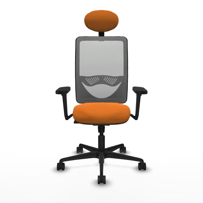 PIQUERAS Y CRESPO Silla de oficina Zulema con mecanismo Sincro, Naranja y Gris PIQUERAS Y CRESPO Silla de oficina Zulema con mecanismo Sincro, Naranja y Gris