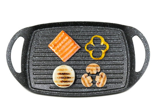 Quttin Parrilla Rectangular Grill 46.9 cm x 28.3 cm x 4.5 cm (6 Unidades)