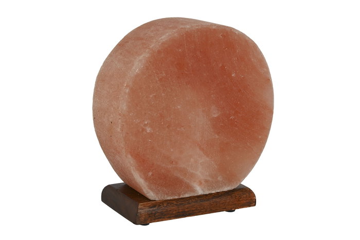 DKD Home Decor Lámpara de Sal del Himalaya Sobremesa Estilo Árabe con Buda, Rosa y Marrón, 7x18x16 cm, Incluye Bombilla