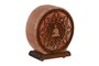 DKD Home Decor Lámpara de Sal del Himalaya Sobremesa Estilo Árabe con Buda, Rosa y Marrón, 7x18x16 cm, Incluye Bombilla