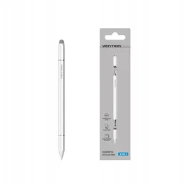 Vention Lápiz Stylus Magnético 3 en 1 para Tablets y Móviles (Bolígrafo, Puntas de Tela y Ventosa), Modelo KQL, Color Blanco