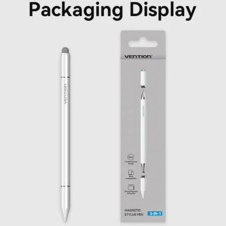 Vention Lápiz Óptico KQLW0 Blanco - Stylus Magnético 3 en 1 para Tablets y Móviles Android y Apple (iOS) y Windows Vention Lápiz Óptico KQLW0 Blanco - Stylus Magnético 3 en 1 para Tablets y Móviles Android y Apple (iOS) y Windows