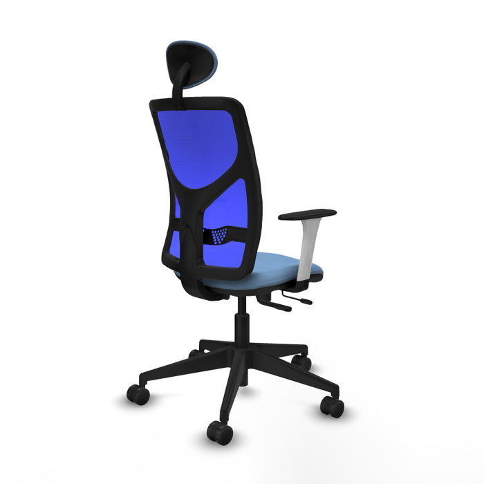 PIQUERAS Y CRESPO Silla de oficina Motilla con mecanismo Sincro/Traslack Azul
