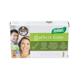 Santiveri Garlicir Forte - 40 Cápsulas - Complemento Alimenticio con Extracto de Ajo Negro, Olivo y Espino Blanco