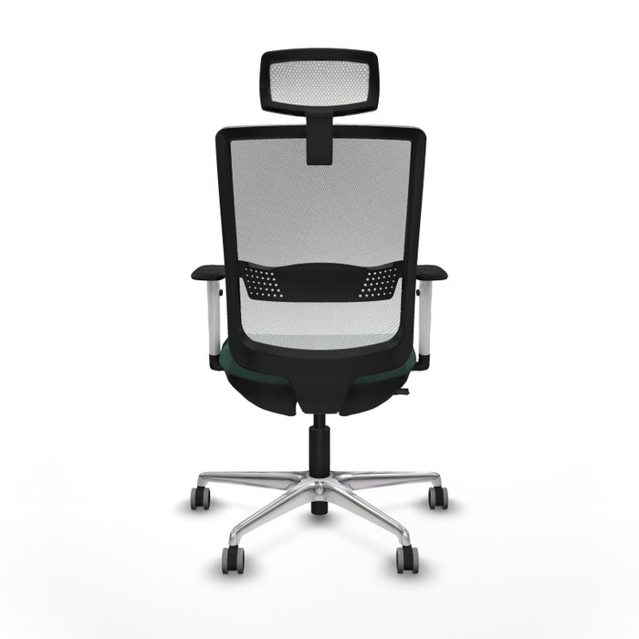 PIQUERAS Y CRESPO Silla de oficina Haches con mecanismo Sincro/Traslack Verde botella y Blanco PIQUERAS Y CRESPO Silla de oficina Haches con mecanismo Sincro/Traslack Verde botella y Blanco