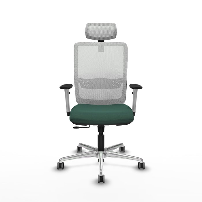 PIQUERAS Y CRESPO Silla de oficina Haches con mecanismo Sincro/Traslack Verde botella y Blanco PIQUERAS Y CRESPO Silla de oficina Haches con mecanismo Sincro/Traslack Verde botella y Blanco