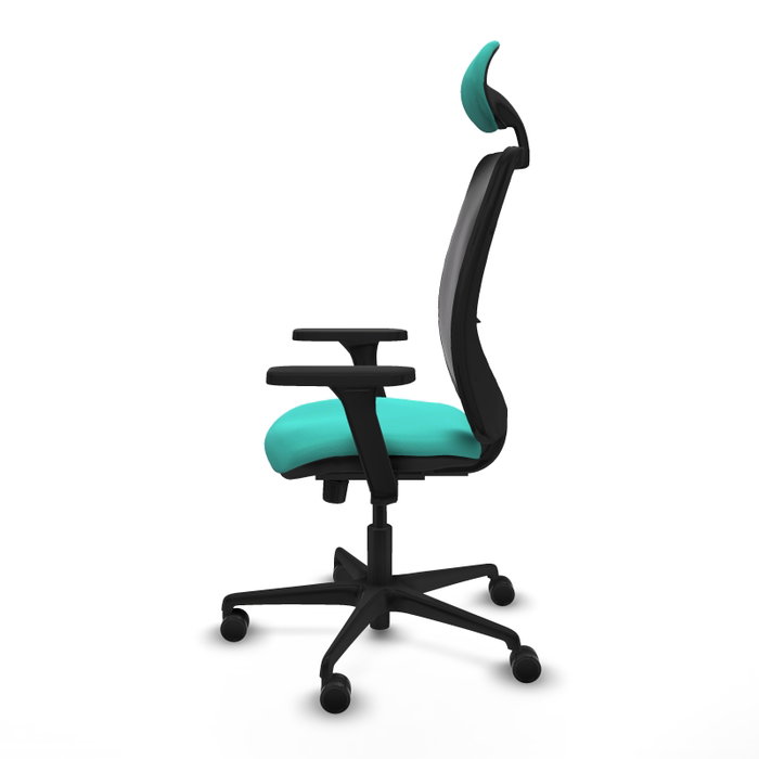 PIQUERAS Y CRESPO Silla de oficina Zulema con mecanismo Sincro, Turquesa y Negro PIQUERAS Y CRESPO Silla de oficina Zulema con mecanismo Sincro, Turquesa y Negro