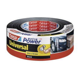 Tesa Cinta Americana Extra Power Universal Negra 50 mm x 50 m