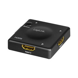 LogiLink Conmutador HDMI 3x1, 1080p/60 Hz, HDCP, CEC, Mini
