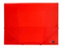 Liderpapel Carpeta con Gomas Tres Solapas Polipropileno DIN A4 Rojo Translúcido