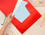 Liderpapel Carpeta con Gomas Tres Solapas Polipropileno DIN A4 Rojo Translúcido
