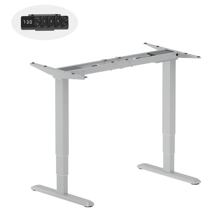 EQUIP Estructura de escritorio elevable eléctrica Dual Motor 125kg Gris