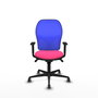 PIQUERAS Y CRESPO Silla de oficina Jorquera Rosa y Azul