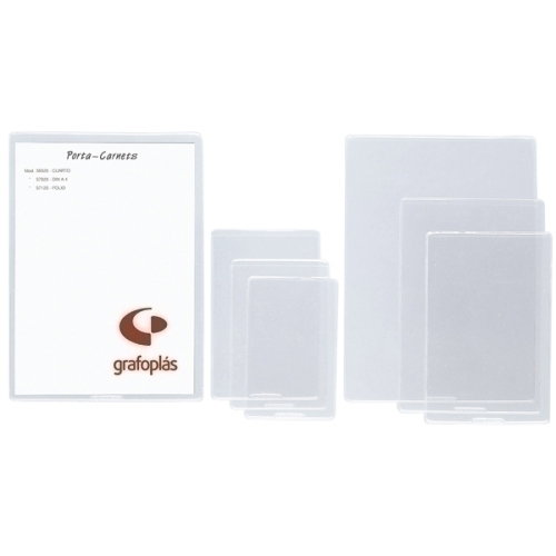 Grafoplas Dosier Uñero Portacarnets PVC 150µ Tamaño Cuarto Transparente