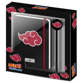 Naruto Caja Regalo con Diario y Bolígrafo Fashion Clouds Negro