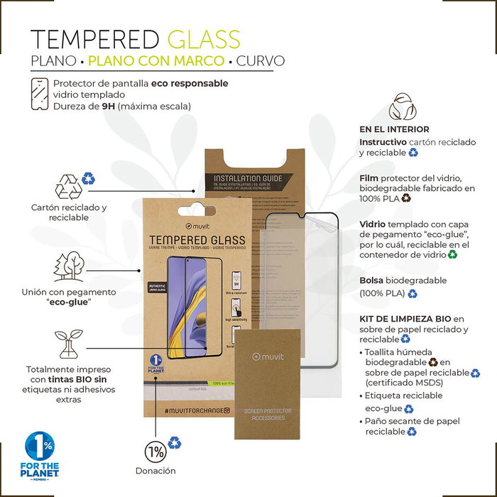 Protector de Pantalla para Móvil Muvit for Change
