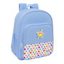 Mochila Escolar Smiley Joyful Azul Multicolor 32 x 38 x 12 cm