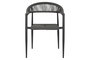 DKD Home Decor Silla de Aluminio y Ratán Negro