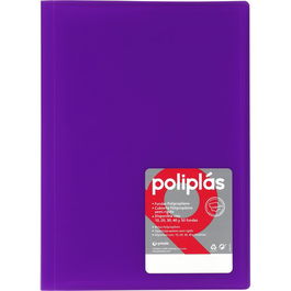 Carpeta Fundas (Tarifario) Grafoplas Pp Flexible Poliplas Trans. Fº 40 F. Malva