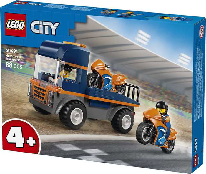 LEGO City Camión Transporte de Motos - Juego de Construcción para Niños +6 Años