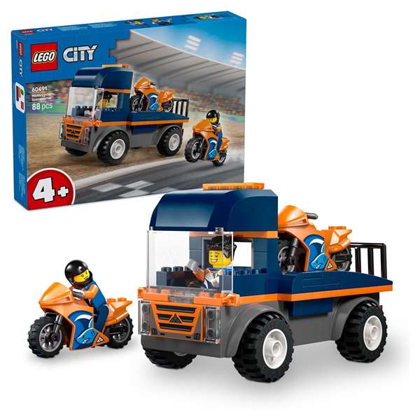 LEGO City Camión Transporte de Motos - Juego de Construcción para Niños +6 Años