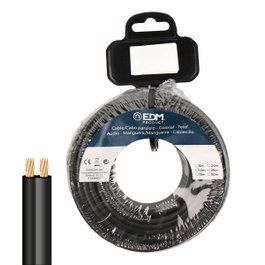 Edm Carrete cable paralelo 2x0,75mm² negro 10m