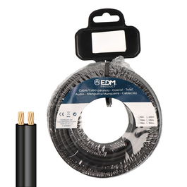 Edm Cable Paralelo 2x0,75mm Negro 10m