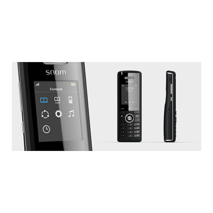 Snom M65 Terminal DECT Inalámbrico Negro Pantalla TFT 2" Ion de Litio 17h Conversación 250h Reposo 8h Carga