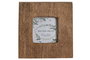 DKD Home Decor Marco de Foto 10x10 Natural Mango y Cristal 19.5 x 5.5 x 19.5 cm