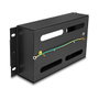 DeLOCK 67320 Tira de Recubrimiento de Protección 3 HE, Metal Negro, Ancho 133 mm x Profundidad 254 mm x Altura 114 mm