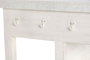 DKD Home Decor Isla de Cocina de Madera y Mármol Blanca