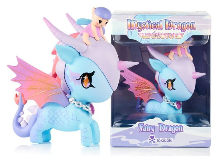 Unicorno Window Box Figura Mystical Dragon Line Fairy Dragon 8 cm