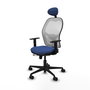 PIQUERAS Y CRESPO Silla de oficina Jorquera Azul marino y Blanco