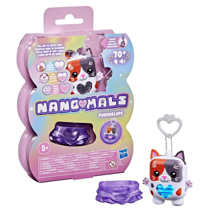 Hasbro Nano-mals Purrnelope el gatito tricolor