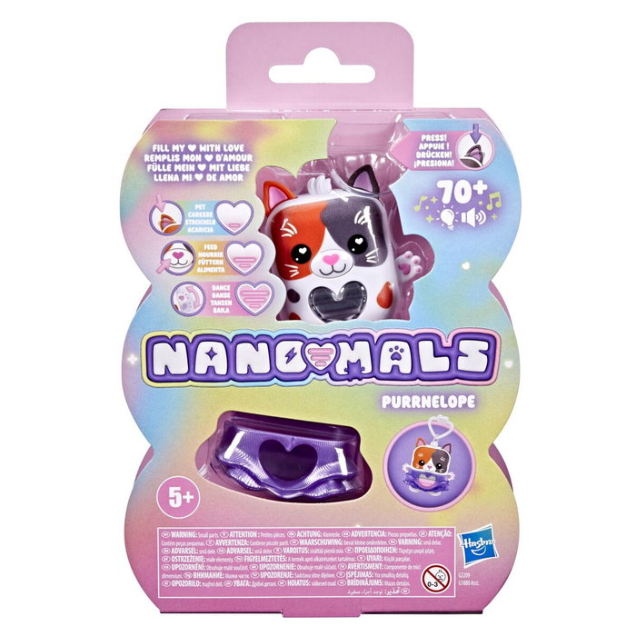 Hasbro Nano-mals Purrnelope el gatito tricolor