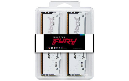 Kingston FURY Beast White RGB EXPO 32 GB DDR5 6000 MT/s CL30 DIMM Kit de 2