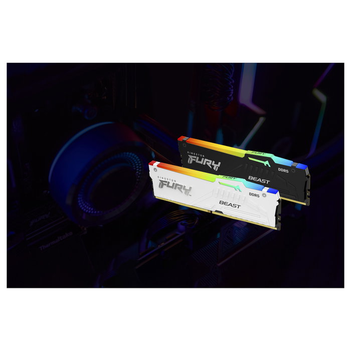 Kingston FURY Beast White RGB EXPO 32 GB DDR5 6000 MT/s CL30 DIMM Kit de 2