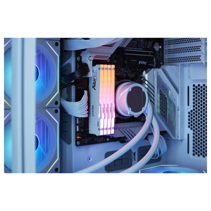 Kingston FURY Beast White RGB EXPO 32 GB DDR5 6000 MT/s CL30 DIMM Kit de 2