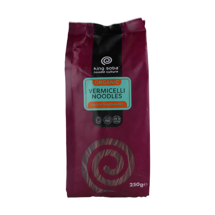 King Soba Fideos de Arroz Integral Vermicelli Bio 250g King Soba Fideos de Arroz Integral Vermicelli Bio 250g
