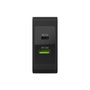 Green Cell CHAR10 Cargador de 45W con 2 Puertos USB-C/USB 3.0 y Cable USB-C de 2m, Negro