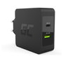 Green Cell CHAR10 Cargador de 45W con 2 Puertos USB-C/USB 3.0 y Cable USB-C de 2m, Negro