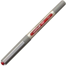 Uni-Ball Rollerball Eye Fine UB-157E 0.7 mm Rojo Caja 12 Ud con Tinta Pigmentada Resistente al Agua y Luz, Suave Escritura