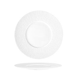 SUMMA MARTELLO Plato llano grabado 23 cm, 23.2 cm de diametro, coleccion de vajilla elegante (Set de 6)