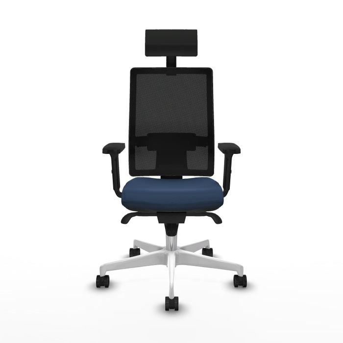 PIQUERAS Y CRESPO Silla de oficina Horna con Mecanismo Sincro, Azul marino y Negro