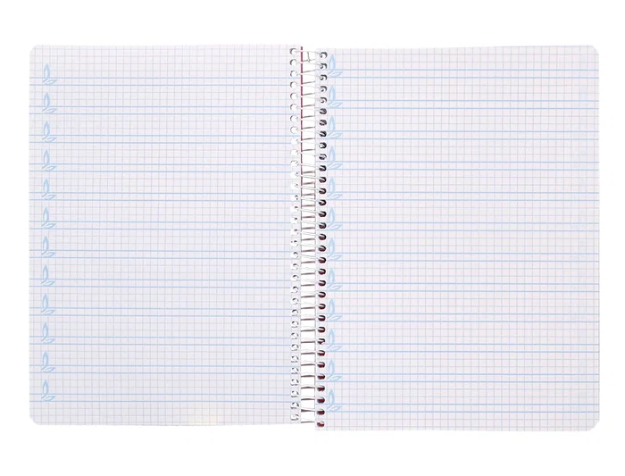 Liderpapel Cuaderno espiral Pautaguía A5, Tapa Plástico, 80 Hojas 90gr, Cuadro Pautado 3mm, Color Naranja