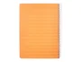 Liderpapel Cuaderno espiral Pautaguía A5, Tapa Plástico, 80 Hojas 90gr, Cuadro Pautado 3mm, Color Naranja