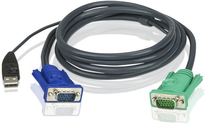 Aten 2L5203U Cable KVM para vídeo, teclado y ratón, 3 m, Negro Aten 2L5203U Cable KVM para vídeo, teclado y ratón, 3 m, Negro