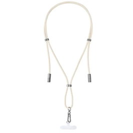 Intenso Cable USB-C a USB-C 7991001 Lanyard Ajustable con Clip de 1.65 m, Nylon Trenzado, Carga Rápida 60W, Transferencia Datos, Beige