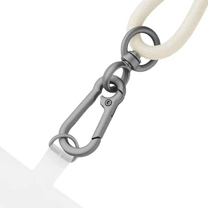 Intenso Cable USB-C a USB-C 2-en-1 Collar de Carga Rápida 60W PD 3.0 QC 4.0 Largo 1.65m Color Beige con Lanyard y Soporte 7991001