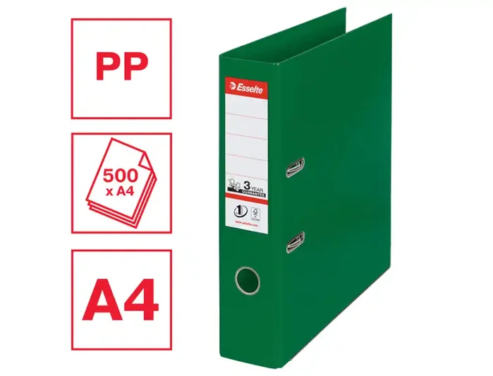 Esselte Archivador de palanca n 1 DIN A4 color verde lomo 75 mm